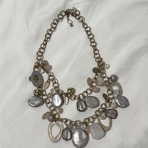 Charming Charlie Two Layer Light Shell design necklace